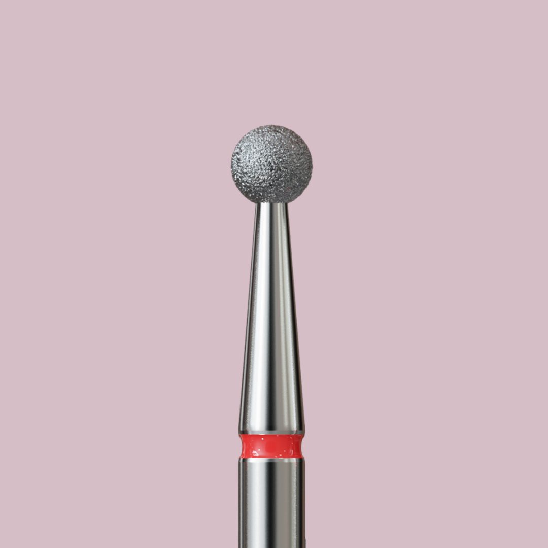 Ball – diamond E-File bit -  Red stripe (2,5mm)